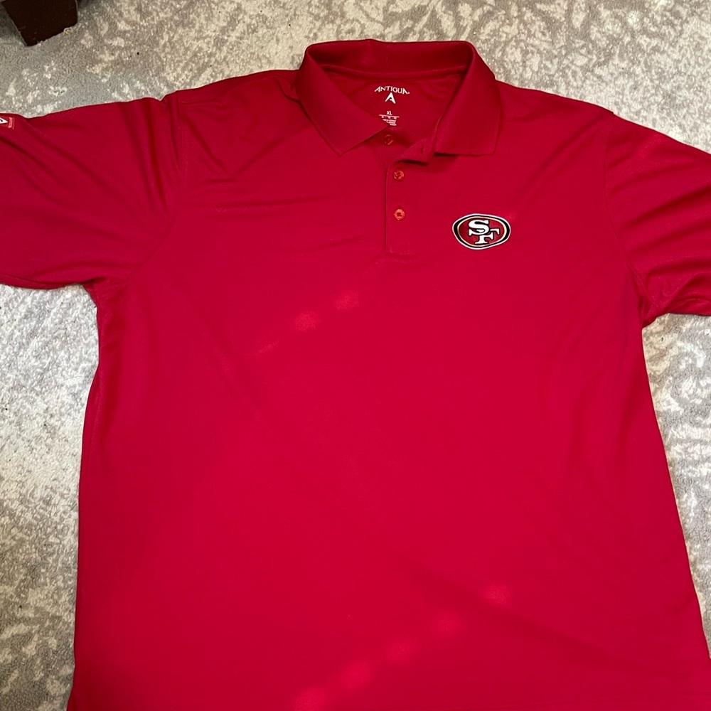 Antigua Polo Shirt - Red 49ers alogo Men’s Size XL
